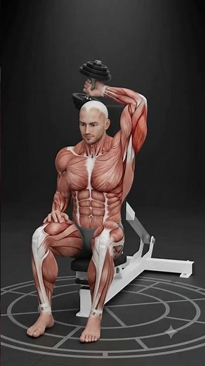 Seated Dumbbell Overhead Triceps Extension | Proper Form & Technique 💪