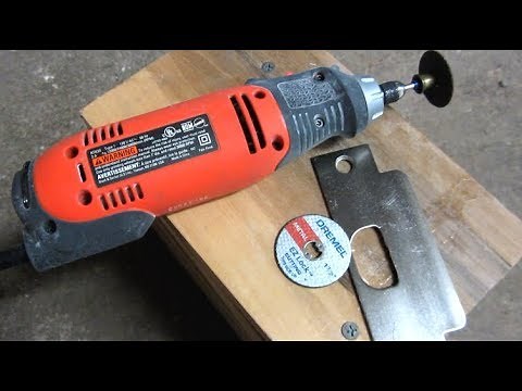 Cut Door Latch Strike Plate with Dremel Metal Cutter Disc | EZ Lock Metal Cutting Wheel #456