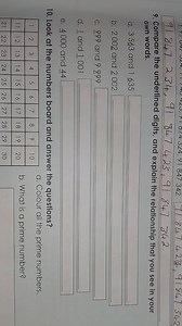 Compare the underlined digits, and explain the relationship tha... | Filo