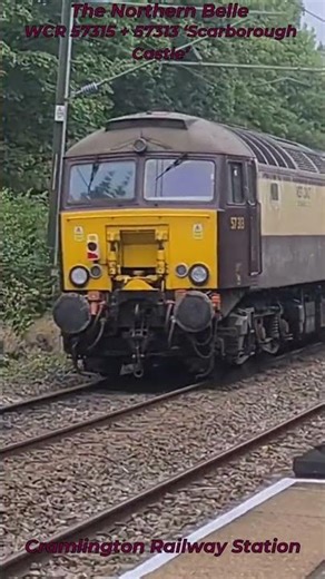 WCR 57315 + 57313 ‘Scarborough Castle’ thrash through Cramlington Railway Station