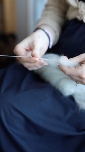 Angora can be a slippery fiber to spin, so blending it with a little wool gives it a better structure and helps it hold together better. Using a fine wool like Merino will also not compromise the softness of the Angora. This is the blend from the last carding video, and it was a delight to spin.💗 | Cedar Hill Fiber Farm