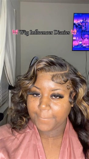 Installing 20 Inch Chocolate Brown Wig With Highlights.🎀 #wig#wiginstall #wiginfluencer#wigtutorial