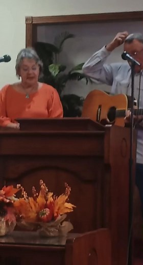 Three Men on a Mountain sang by Jack & Barbara Campbell on Sunday “Three men on a mountain up on Calvary And the man in the middle was Jesus He died for you and me Well the man on the left was a sinner tied to a cross he bled He could have been forgiven but he mocked the Lord instead You say you are the Son of God they’ve nailed you to a tree Come down come down and save us if God your Father be Three men on a mountain up on Calvary And the man in the middle was Jesus He died for you and me Well