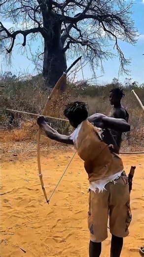 Real Tribal Hunter Skills | Hadza Arrow Drops Deer.#shorts #wildlife #hadzatribe