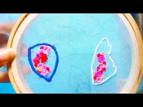 3D Wings Butterfly Embroidery for Beginners | Creative Hand Embroidery Idea🦋 🦋 #3DPetal#FancyThread