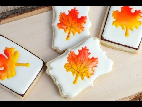 COLORFUL FALL LEAVES COOKIES, HANIELA'S