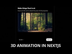 3D Animation in Nextjs using Acerternity UI