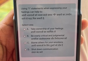 Using "I" statements when expressing your feelings can help to:... | Filo