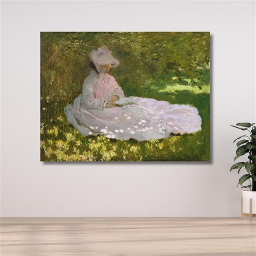 Claude Monet – Springtime (1872) | Impressionist Garden Scene | High-resolution Printable Wall Art - Etsy