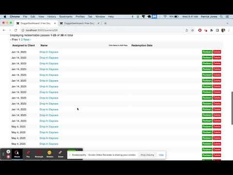 Redeemable Passes on the Owner and Pet Profiles