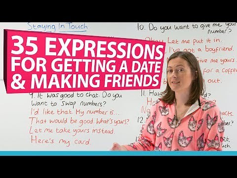Learn 35 English phrases for making friends & asking someone out on a date 💃🕺💕💋