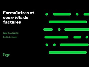 Sage Comptabilité - Formulaires et courriels de factures (Canada)