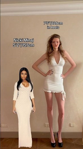 Nicki Minaj height comparison #fyp #trendingshorts #tallgirl #giant #nickiminaj #height #legs #heels
