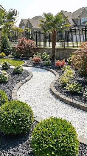 Curved Garden Path Transformation 🌿 | Modern Backyard Design