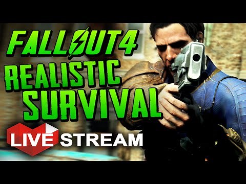 |Fallout 4 Gameplay| Realistic Wasteland Survival CHALLENGE!! Live Stream