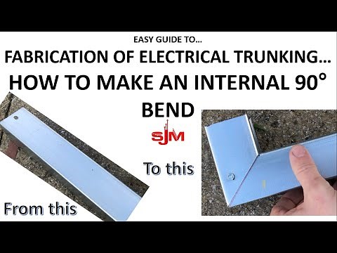 How to Make an Internal 90 Bend in Electrical Trunking using an Angle Grinder