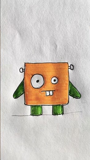 How to Draw a Tech Monster Step by Step #Shorts #drawing