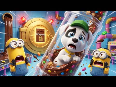 😱 OMG! 🍫 Doki Gets Sucked Into The Chocolate Tube! 🐶🌀🍬 AI DOG STORY AI CAT STORY