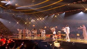 The UK's entry from last year, Sam Ryder, gracing the Eurovision stage once more with another anthemic song 🎸 #Eurovision | Eurovision Song Contest