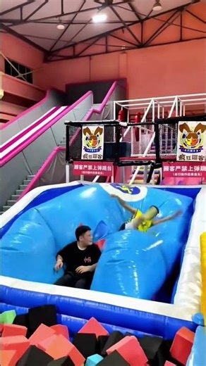 Fun trampoline flying man#funny #funnyvideo