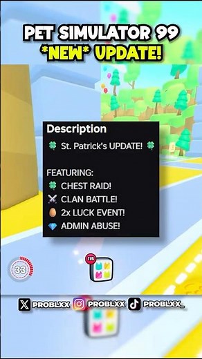 *NEW* Pet Simulator 99 UPDATE! 🍀 Chest Raid & Clan Battle! 😱