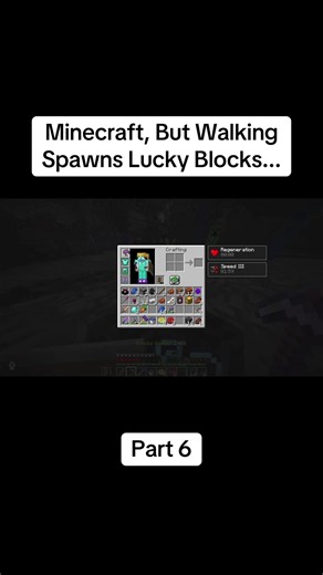 Minecraft, But Walking Spawns Lucky Blocks...creds to wisp#mc #minecraft #hardcore #100dayschallenge #survival