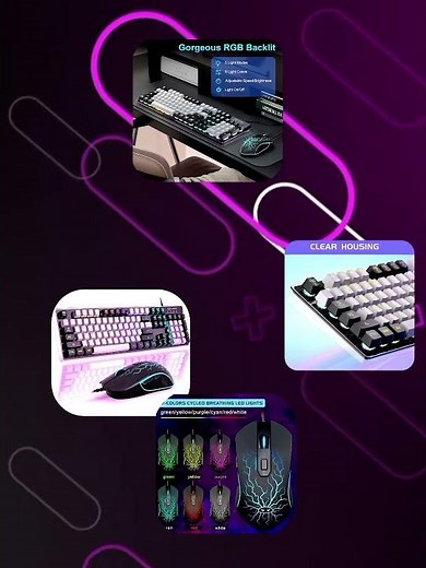 MageGee Gaming Wired Keyboard and Mouse Combo, K1 LED Rainbow Backlit Keyboard #mechanicalkeyboard