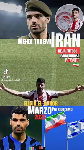 Mehdi Taremi, estrella del Olympiakos y referente de la selección de Irán, sacudió al mundo del fútbol con una decisión inesperada. Dejar el lujo del fútbol europeo para ponerse el uniforme y defender a su país. Ni los millones ni la fama lo frenaron. Su mensaje fue claro: “Este es el momento en que mi país más me necesita.” Mientras el fútbol habla de contratos… Mehdi Taremi eligió el honor. ¿Patriotismo absoluto… o una decisión imposible de entender? #argentina🇦🇷 #viral #video #santacruzdela