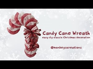 How to Make a Candy Cane Wreath: Tutorial #christmas #uniqueinthecreek