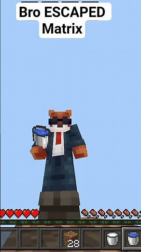 Bro Escaped Matrix 😂#viral #minecraft #gaming #skyblock #matrix #memeedit #funny #memes