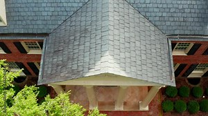 Traditional colonial Federal style architecture. Brick mansion with columns in Antebellum Southern USA. Carolina homestead, plantation.