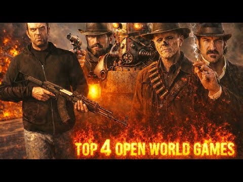 TOP 4 OPEN WORLD GAMES FOR CONSOLE IN 2026 #gta5#fallout4#reddeadredemtion2#openworld 