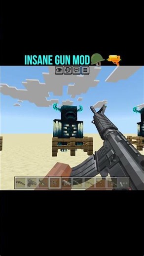 Minecraft But I Added REAL GUNS! 🔫🤯 ya Minecraft Gun Mod is INSANE! 💥