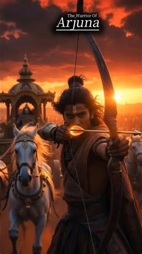 ⚔️Arjuna in Mahabharat kurukshetra#arjuna #shrikrishna #mahabharat #aivideo