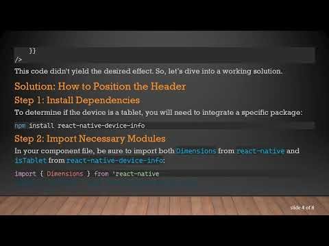 Move the Stack Header to the Bottom in React Native: A Guide for Mobile and Tablet Users