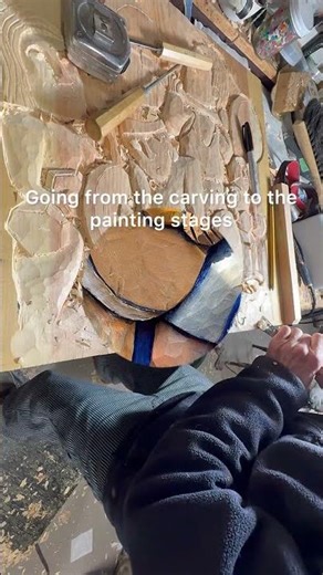 Carving and Painting Lettering