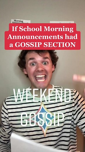 School Morning Announcements Gossip Section Comedy Sketch