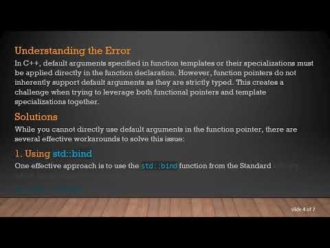How to Handle Default Arguments in Template Specialization in C+ +