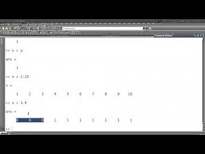 MATLAB Help - Logicals