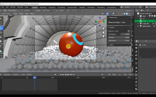 Blender粒子插件Molecular plus教程