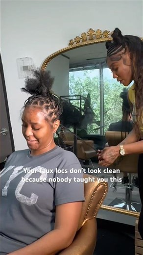 😍Beginner results after learning the right faux locs method #fauxlocs #fyp #locstyles #locs