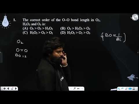 The correct order of the O O bond length in O2, H2O2 and O3 is:....
