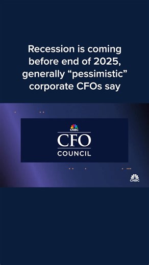 175K views · 1.7K reactions | The economy will enter a recession in the second half of 2025, according to a majority of chief financial officers responding to the quarterly CNBC CFO Council Survey. CFOs describe themselves as generally “pessimistic” on the overall state of the U.S. economy and uncertain about the stock market. Full details: cnb.cx/4c2XmDm | CNBC | Facebook