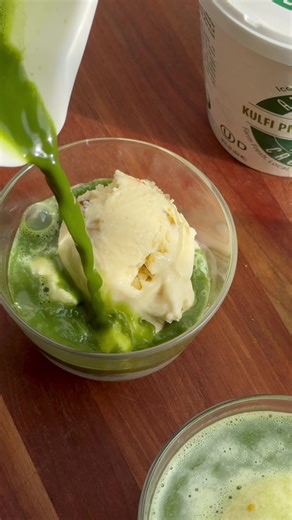 A creative twist on a classic affogato. 🍵🍨 Warm, earthy matcha poured over our Kulfi Cardamom Pistachio ice cream — creamy, aromatic, and unexpectedly perfect together. Cozy. Bold. Full of flavor. ✨ Hit the follow button for more recipes! #AdirondackCreamery #AﬀogatoMoment #MatchaAﬀogato #KulfiIceCream