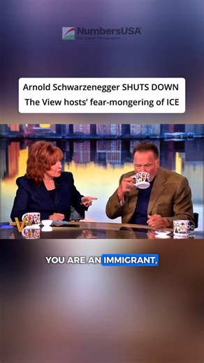 NumbersUSA | THROWBACK: Remember when Arnold Schwarzenegger shut down Joy Behar’s fear-mongering of ICE on The View? #trending #immigration #migrants... | Instagram