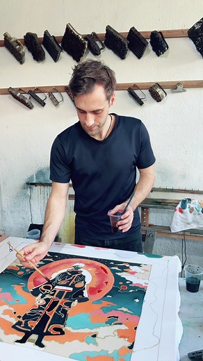 Creating Naruto Shippuden Batik | Traditional Canting Technique