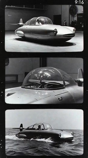 1950 amphibious car: genius or insane? #vintage #cars #engineering