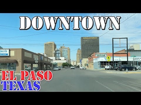 El Paso - Texas - 4K Downtown Drive