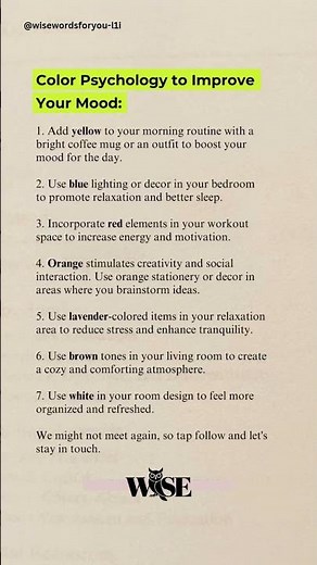 Color Psychology to Improve Your Mood #selfimprovement #wisewords #colorphotography
