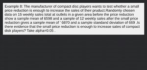 The manufacturer of compact disc players wants to test whether ... | Filo